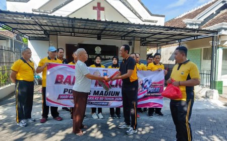 Sambut Hari Bhayangkara ke-80, Polres Madiun Gelar Bakti Religi Serentak di Sejumlah Tempat Ibadah