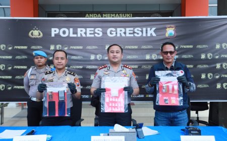 Polres Gresik Bongkar Peredaran Narkoba Sistem Ranjau, Dua Kurir Sabu Diamankan